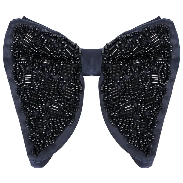 Gracyshade_Butterfly_Men'S_Pre-Tied_Designer_Embroidered_Bow_Tie_With_Adjustable_Length_Stylish_Tuxedo_Accessory_For_Formal_Events,_Weddings,_Parties_And_More_(Sparkle_Navy_Blue)