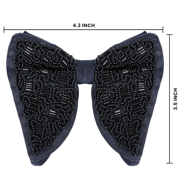 Gracyshade_Butterfly_Men'S_Pre-Tied_Designer_Embroidered_Bow_Tie_With_Adjustable_Length_Stylish_Tuxedo_Accessory_For_Formal_Events,_Weddings,_Parties_And_More_(Sparkle_Navy_Blue)