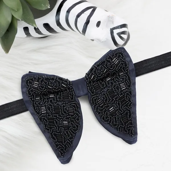 Gracyshade_Butterfly_Men'S_Pre-Tied_Designer_Embroidered_Bow_Tie_With_Adjustable_Length_Stylish_Tuxedo_Accessory_For_Formal_Events,_Weddings,_Parties_And_More_(Sparkle_Navy_Blue)
