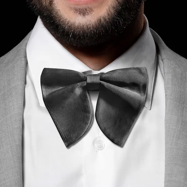 Gracyshade_Butterfly_Men'S_Pre-Tied_Designer_Embroidered_Bow_Tie_With_Adjustable_Length_Stylish_Tuxedo_Accessory_For_Formal_Events,_Weddings,_Parties_And_More_(Plain_Bow_Tie)