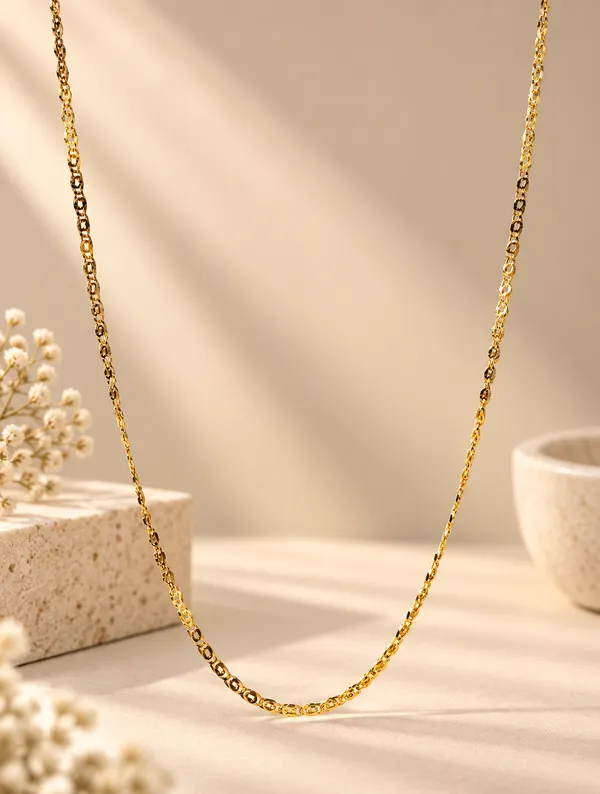 Premium_Gold_Plated__Classic_Link_Chain_Necklace_For_Women