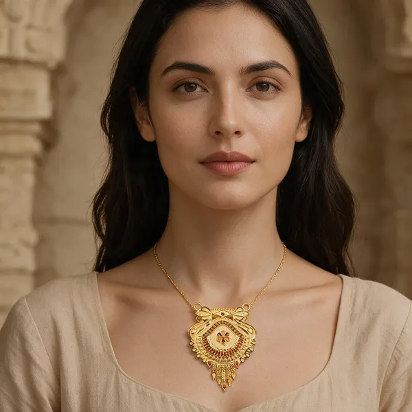 Premium_Gold_Plated__Ornate_Pendant_For_Women