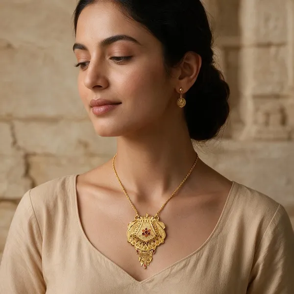 Premium_Gold_Plated__Traditional_Pendant_For_Women