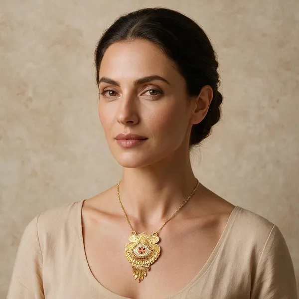 Premium_Gold_Plated__Traditional_Pendant_For_Women