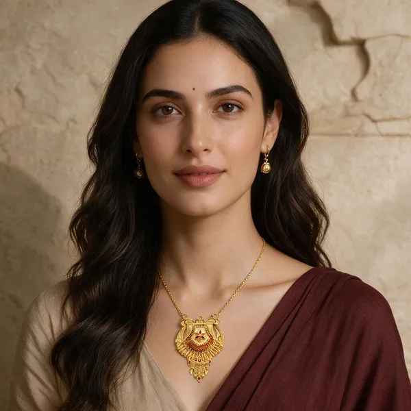 Premium_Gold_Plated__Traditional_Pendant_For_Women