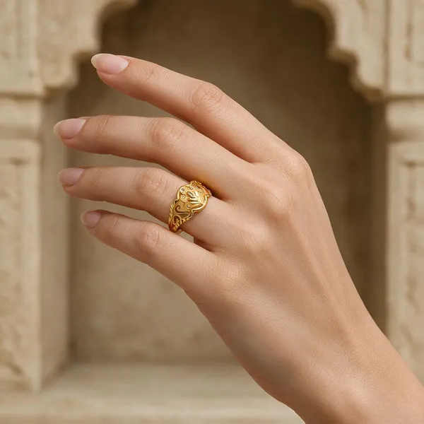Premium_Gold_Plated__Floral_Design_Ring_For_Women