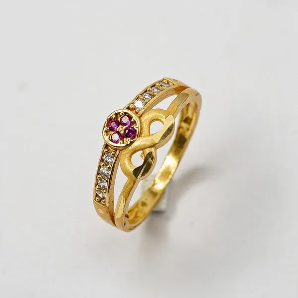 Premium_Gold_Plated__Purple_Stone_Ring_For_Women