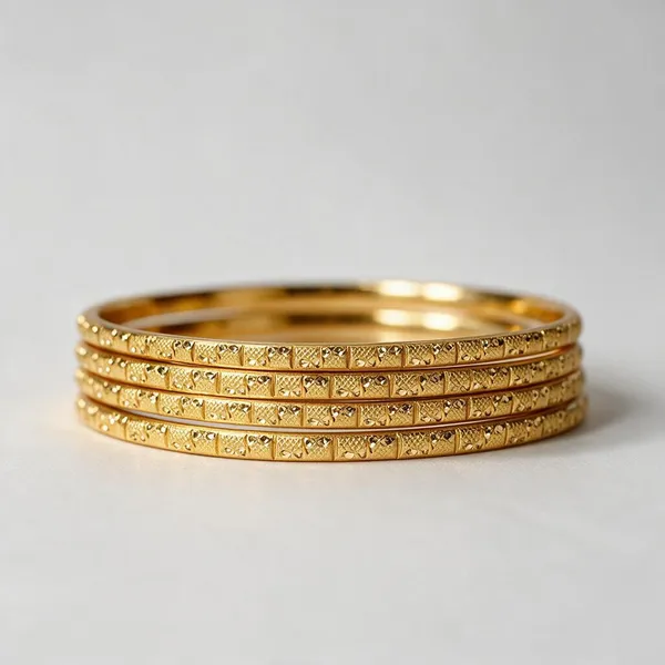 Premium_Gold_Plated__Textured_Bangle_Set_Of_4_For_Women