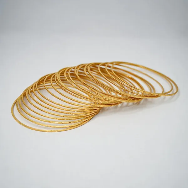 Premium_Gold_Plated__Textured_Bangle_Set_For_Women