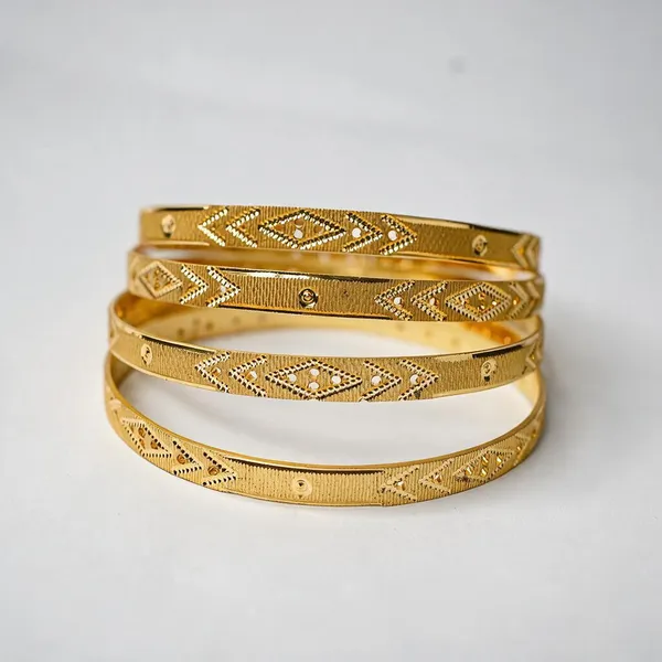Premium_Gold_Plated__Geometric_Bangle_Set_Of_4_For_Women