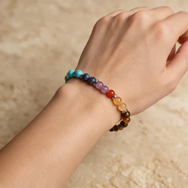 Multicolor_Natural_Stone_Beaded_Bracelet_For_Unisex