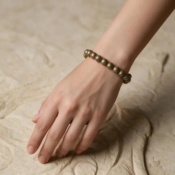 Black_Pyrite_Beaded_Bracelet_For_Women