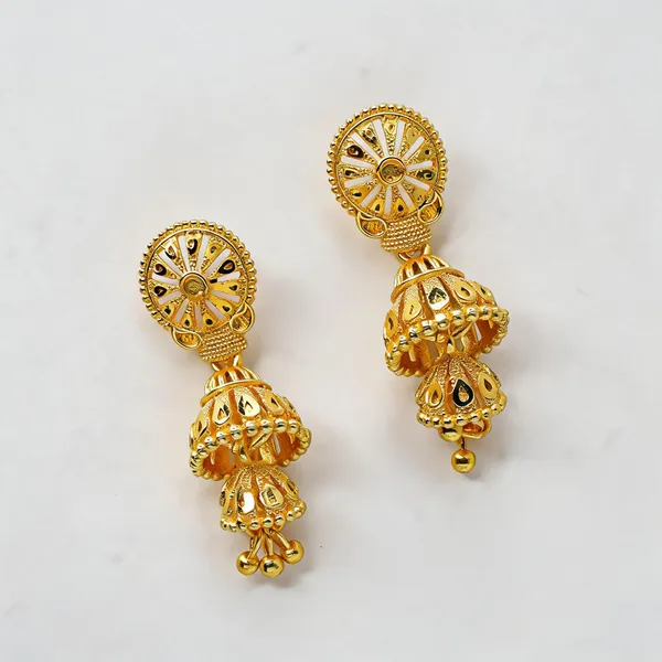 Premium_Gold_Plated__Traditional_Jhumka_Earrings_For_Women