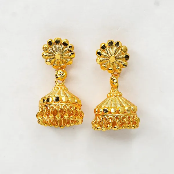 Premium_Gold_Plated__Floral_Jhumka_Earrings_For_Women