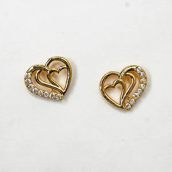 Premium_Gold_Plated__Heart_Stud_Earrings_For_Women