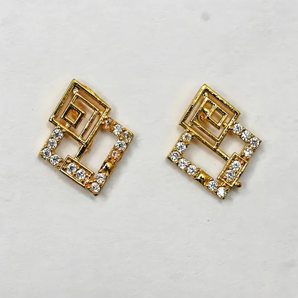 Premium_Gold_Plated__Geometric_Stud_Earrings_For_Women