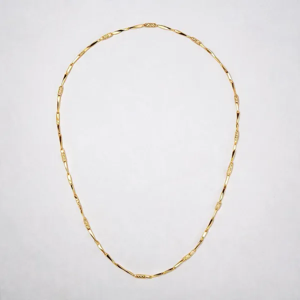 Premium_Gold_Plated__Textured_Link_Chain_Necklace_For_Women