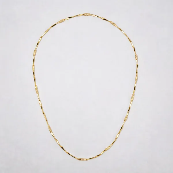 Premium_Gold_Plated__Textured_Link_Chain_Necklace_For_Women