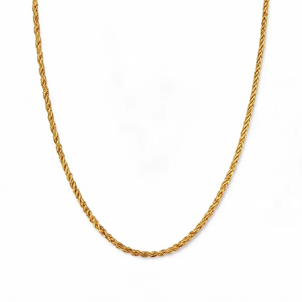 Premium_Gold_Plated__Textured_Chain_Necklace_For_Women