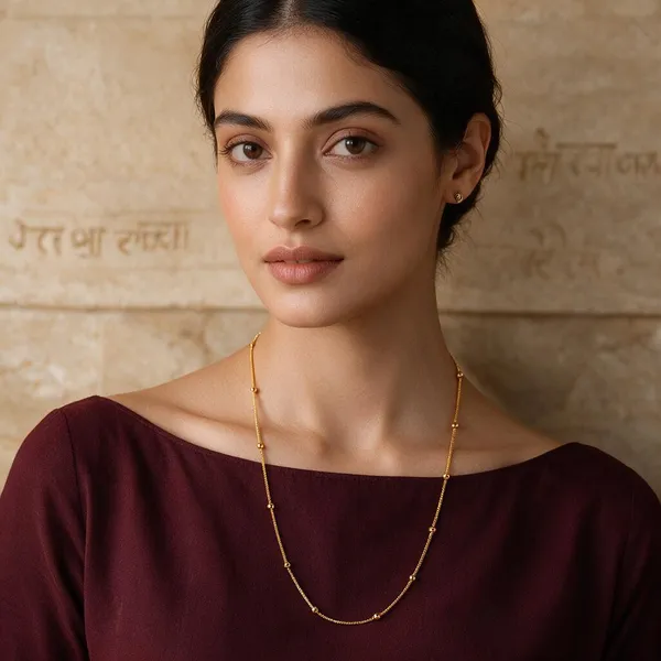 Premium_Gold_Plated__Beaded_Chain_Necklace_For_Women