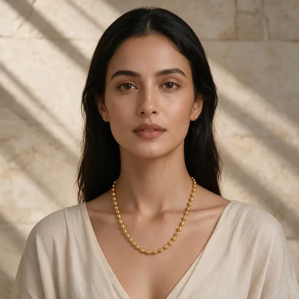 Premium_Gold_Plated__Beaded_Chain_Necklace_For_Women