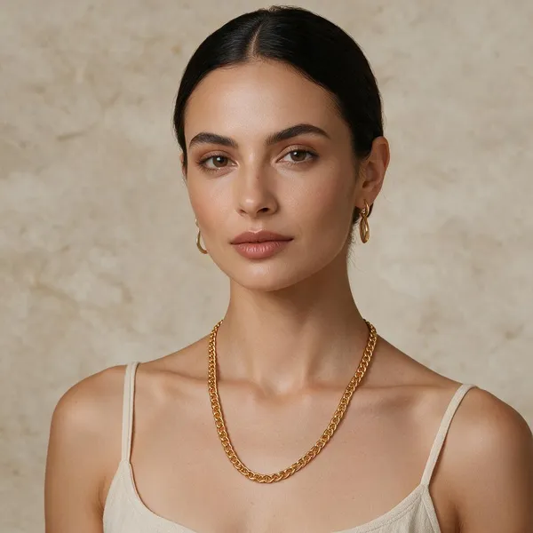 Premium_Gold_Plated__Link_Chain_Necklace_For_Women
