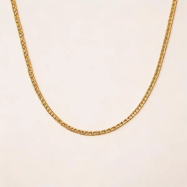 Premium_Gold_Plated__Structured_Link_Chain_Necklace_For_Women