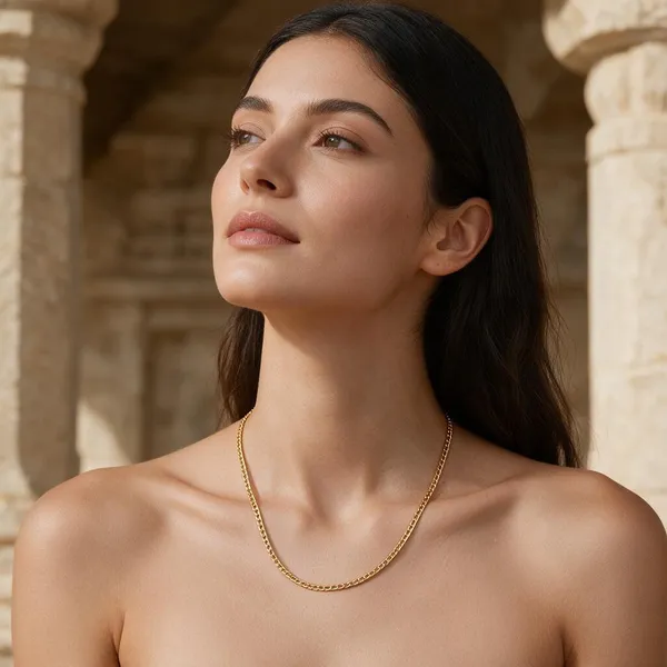 Premium_Gold_Plated__Structured_Link_Chain_Necklace_For_Women