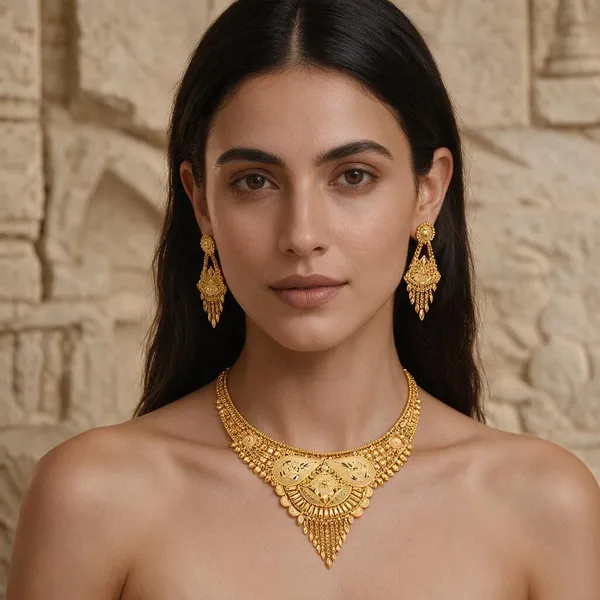 Premium_Gold_Plated__Necklace_And_Earring_Set_For_Women