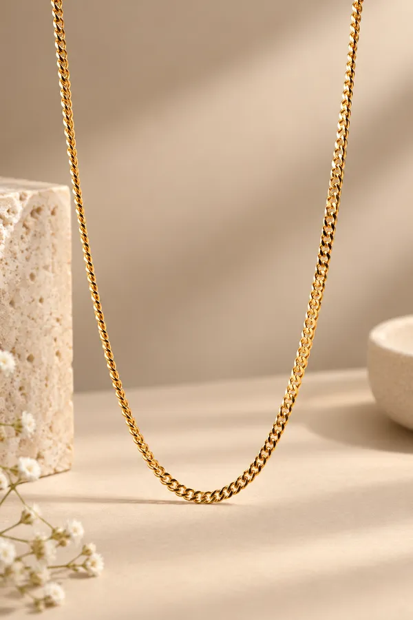 Premium_Gold_Plated__Linked_Chain_Necklace_For_Women