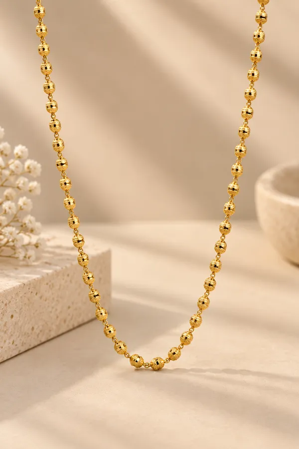 Premium_Gold_Plated__Beaded_Chain_Necklace_For_Women