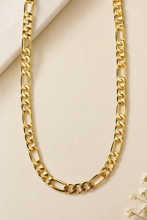 Premium_Gold_Plated__Curb_Chain_Necklace_For_Men