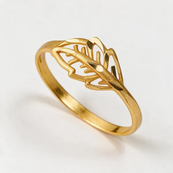 Premium_Gold_Plated__Leaf_Motif_Ring_For_Women