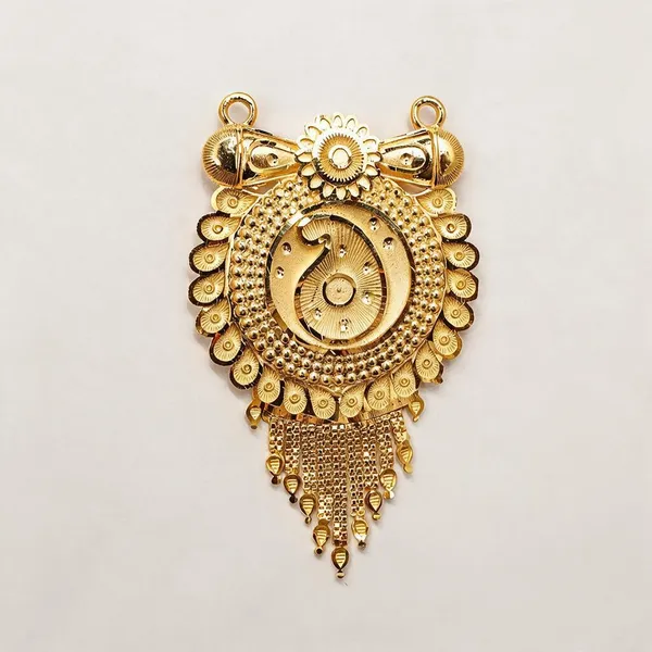 Premium_Gold_Plated__Circular_Pendant_For_Women
