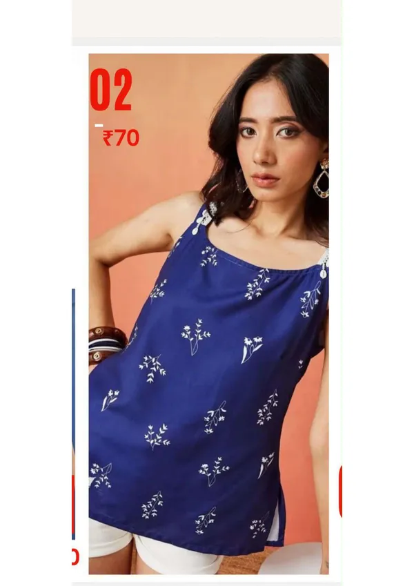 Blue_Cotton_Sleeveless_Floral_Print_Top_For_Women