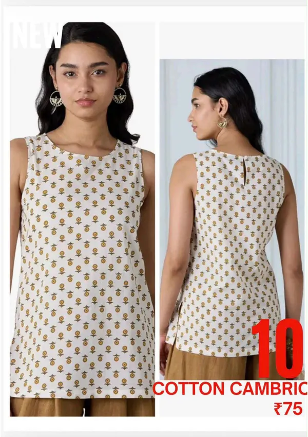 Cream_Cotton_Cambric_Sleeveless_Floral_Print_Top_For_Women