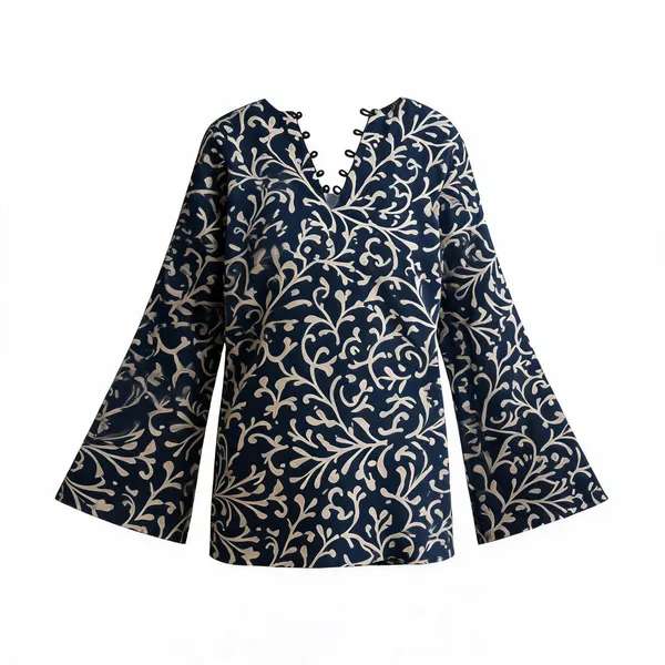 Navy_Blue_Cotton_Straight_Floral_Printed_Kurti_For_Women