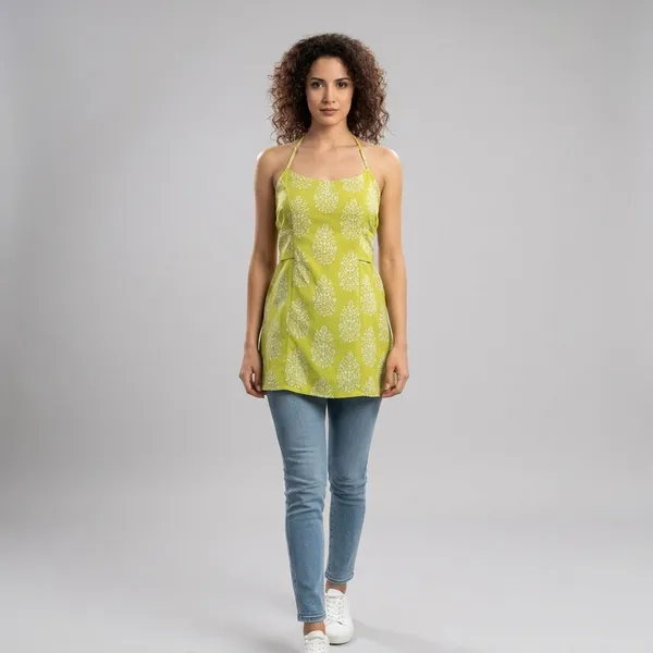 Green_Cotton_Sleeveless_Floral_Print_Top_For_Women