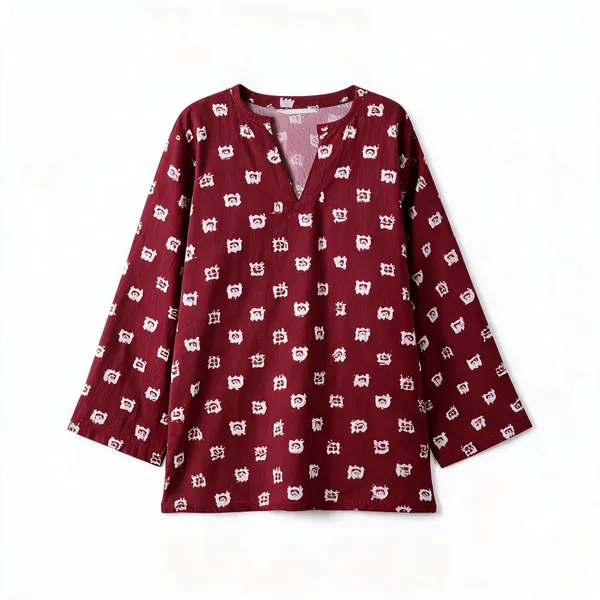 Maroon_Cotton_Straight_Floral_Print_Kurta_Set_For_Women