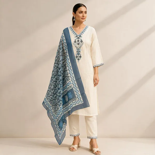 Cream_Embroidered_Kurta_Set_for_Women