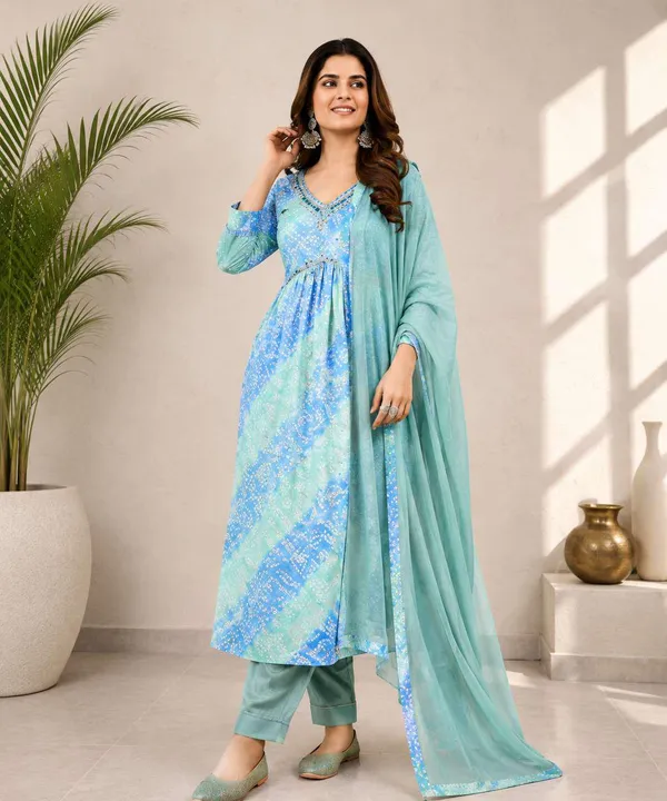 Aqua_Printed_Anarkali_Kurta_Set_For_Women