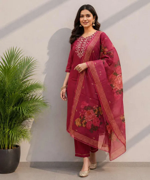 Maroon_Printed_Straight_Kurta_Set_for_Women