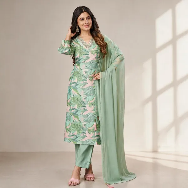 Light_Green_Printed_Kurta_Set_For_Women