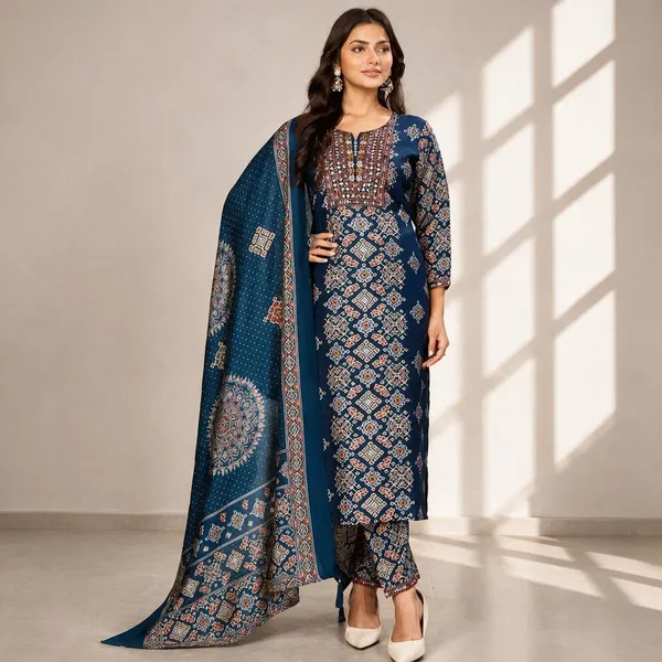 Navy_Blue_Printed_Straight_Kurta_Set_With_Dupatta_For_Women