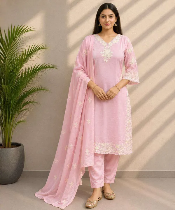 Pink_Embroidered_Straight_Kurta_Set_For_Women