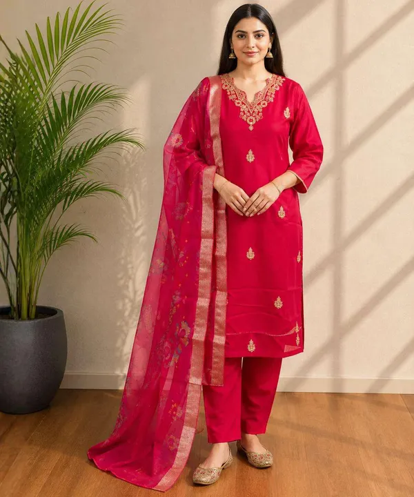 Pink_Embroidered_Straight_Fit_Kurta_Set_For_Women