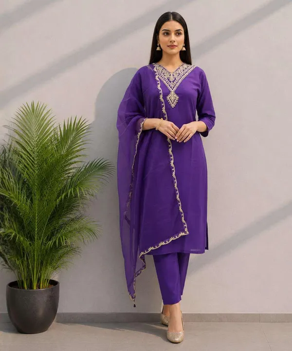 Purple_Embroidered_Kurta_Set_With_Dupatta_For_Women