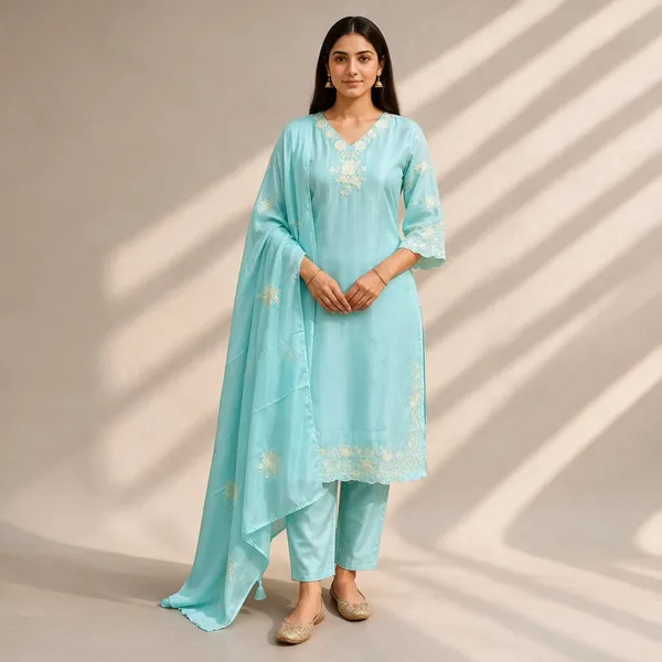 Aqua_Embroidered_Straight_Kurta_Set_for_Women