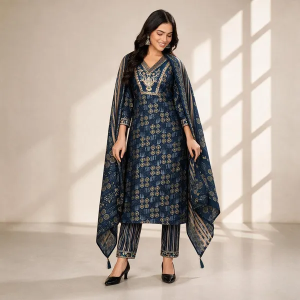 Blue_Printed_Straight_Kurta_Set_For_Women