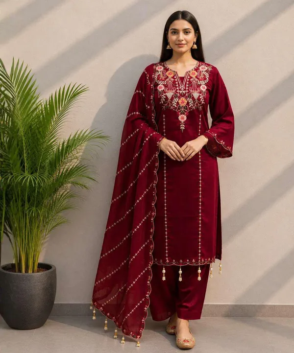 Maroon_Embroidered_Straight_Suit_Set_for_Women